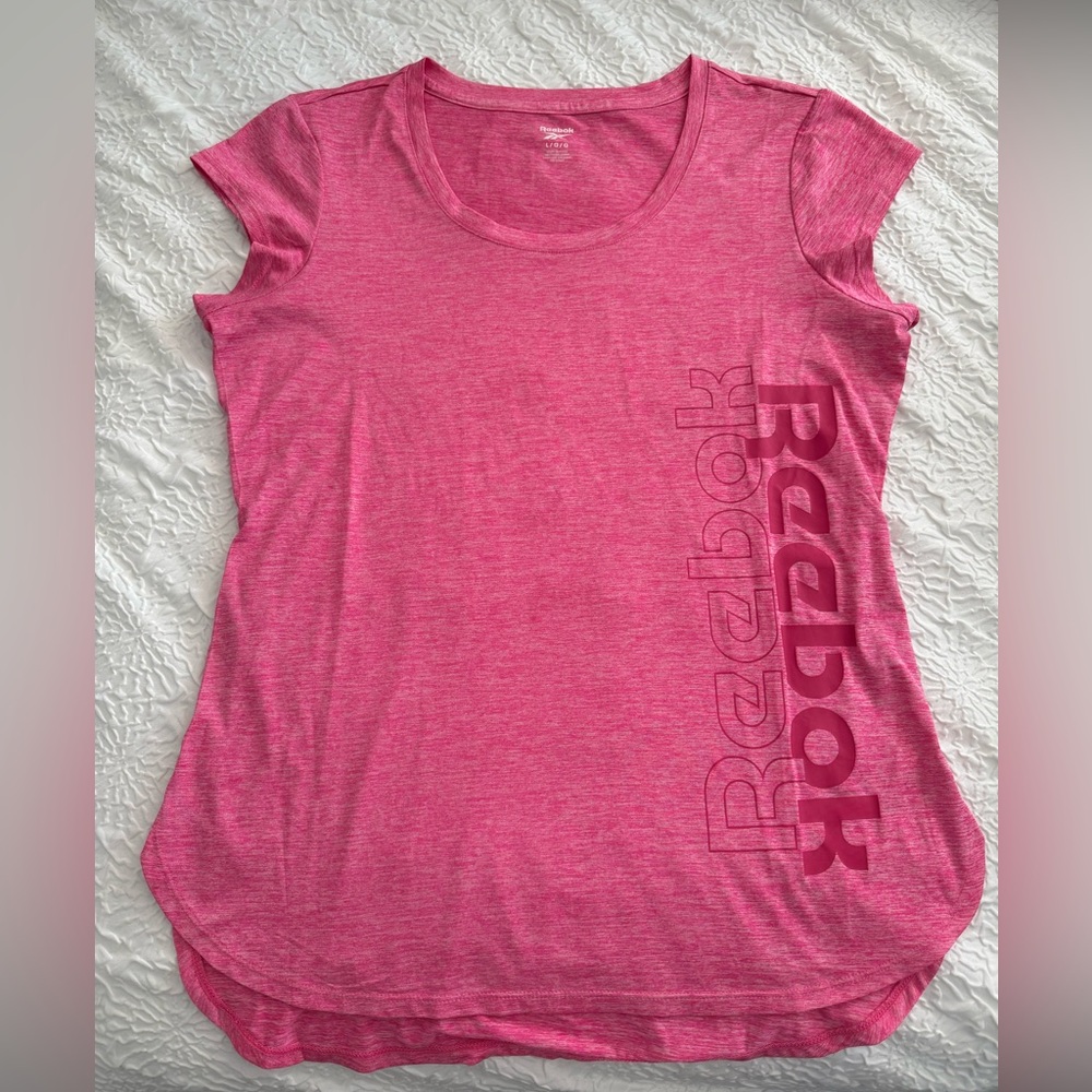 Reebok Women's Athletic Pink Short Sleeve Tee